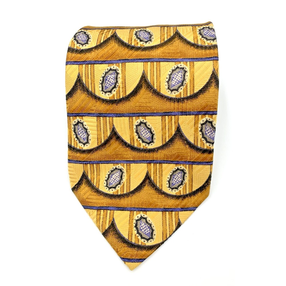 Vintage Robert Talbott Best‎ of Class 100% Silk Geometric Men's Tie ~ 58" L